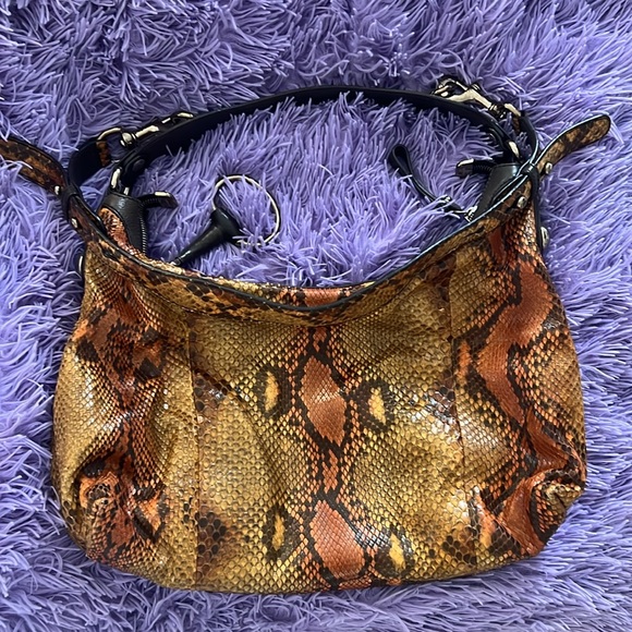 Gucci Python snake skin and leather handle bag with changeable strap - Picture 1 of 16